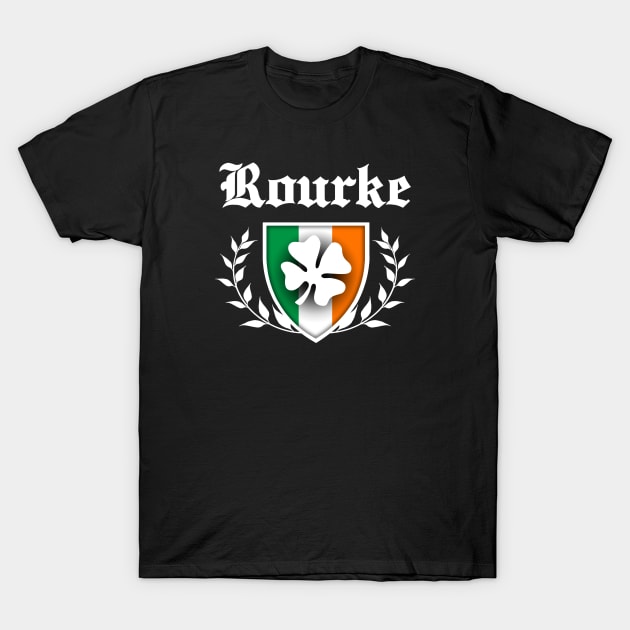 Rourke Shamrock Crest T-Shirt by robotface